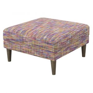 Wallace & Bay - Holland Confetti Ottoman with Textured Upholstery, Wood Legs, And Track Arms - U510413