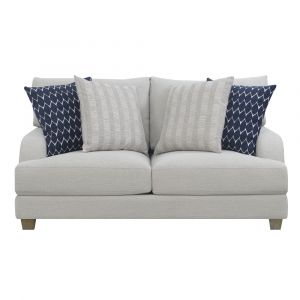 Wallace & Bay - Jennings Loveseat with Modern English Roll Arm And Loose Seat And Back Cushions - U51155