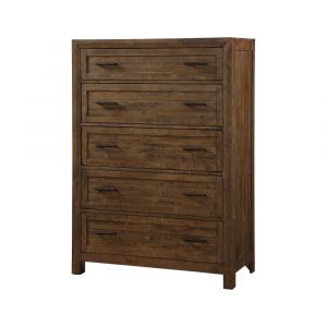 Wallace & Bay - Mullen Coffee Brown Dresser with Solid Wood Planking And Hammered Hardware - B510120