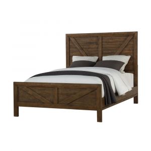 Wallace & Bay - Mullen Coffee Brown King Bed with Inset Rustic Panels And Framing - B510124