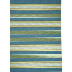 Waverly - Sun N Shade SND71 Blue and Green 10'x13' Oversized Indoor-outdoor Rug - SND71-99446476081