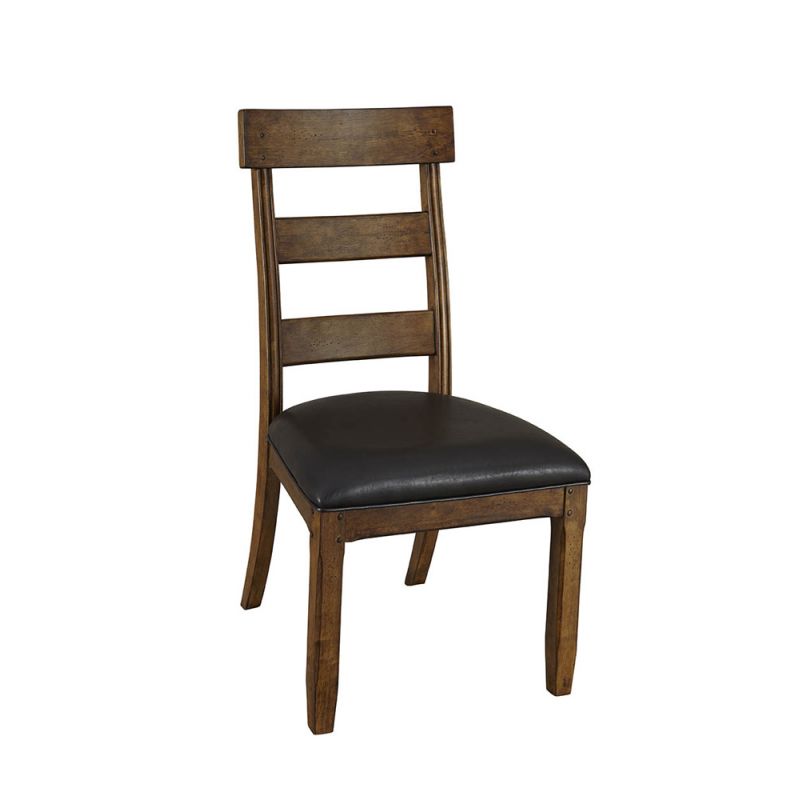 A-America - Ozark Ladderback Side Chair, with Upholstered Seat (Set of 2) - OZAMA2252