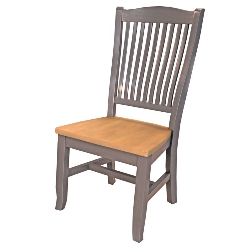 A-America - Port Townsend Slatback Side Chair with Wood Seating - (Set of 2) - POTSP2652