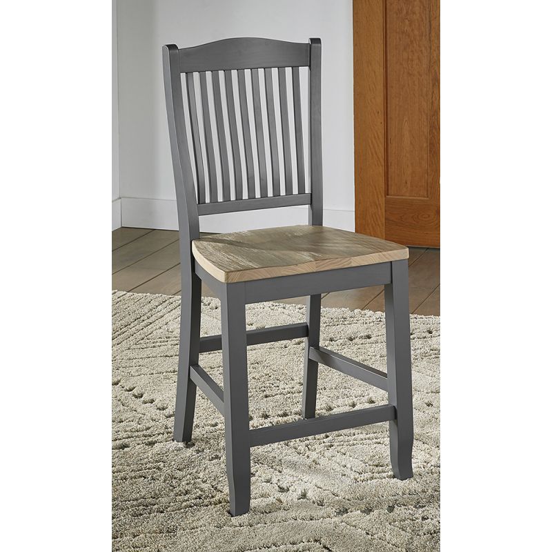 A-America - Port Townsend Slatback Wood Seat Stool - POTSP3652