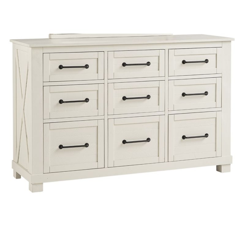 A-America - Sun Valley 9-Drawer Dresser, White Finish - SUVWT5510