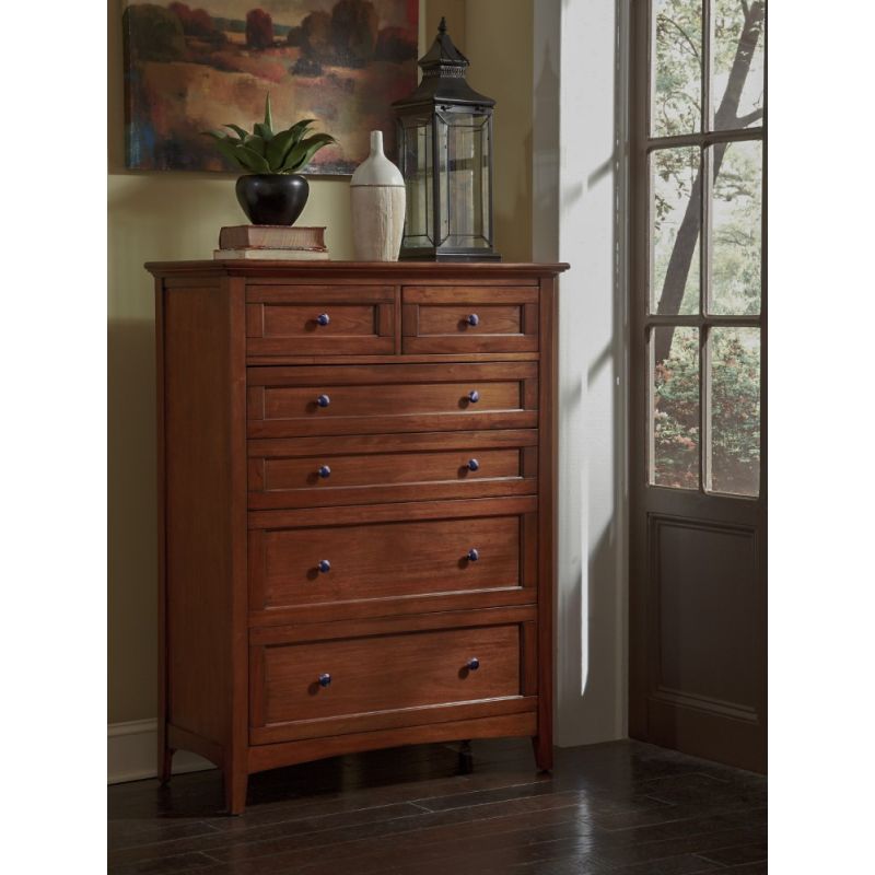 A-America - Westlake 6 Drawer Chest in Cherry Brown Finish - WSLCB5600