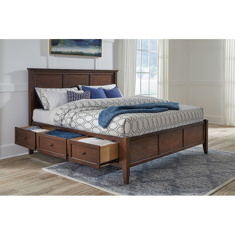 A-America - Westlake King Storage Bed in Cherry Brown Finish - WSLCB5191