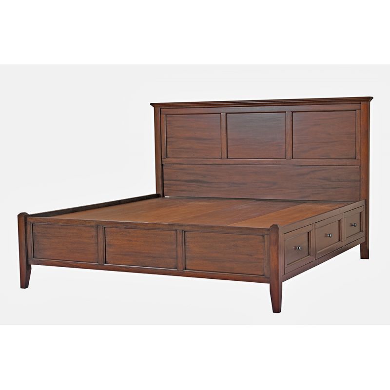 A-America - Westlake Queen Storage Bed in Cherry Brown Finish - WSLCB5091