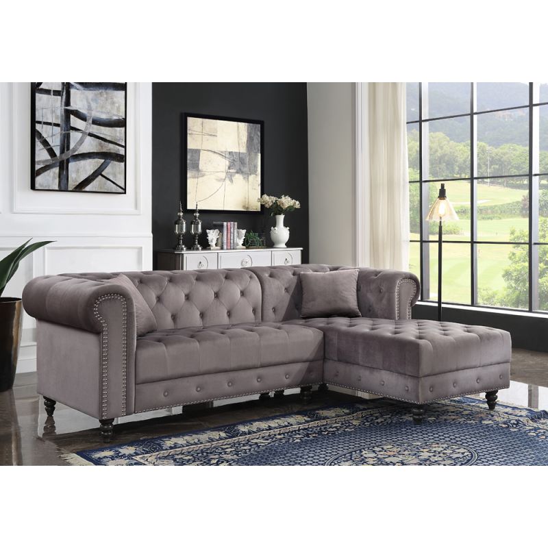 ACME Furniture - Adnelis Sectional Sofa w/2 Pillows - 57325
