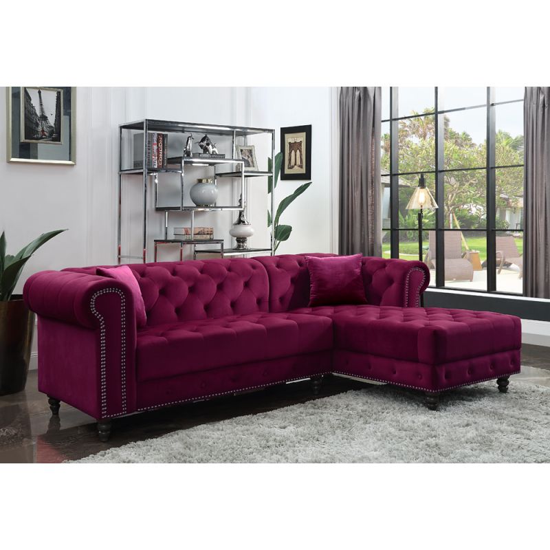 ACME Furniture - Adnelis Sectional Sofa w/2 Pillows - 57315