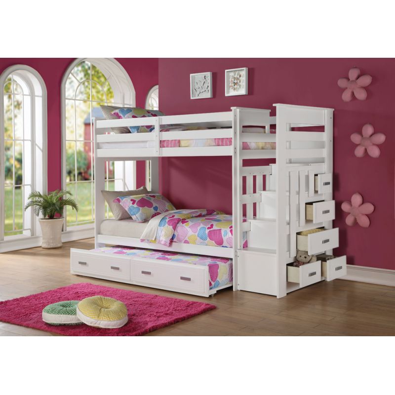 ACME Furniture - Allentown Twin/Twin Bunk Bed w/Storage Ladder & Trundle - 37370