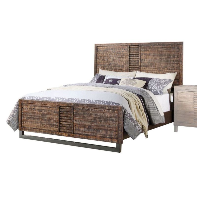 ACME Furniture - Andria Eastern King Bed - Reclaimed Oak - 21287EK