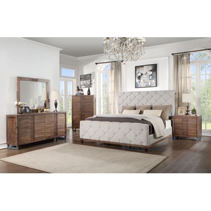 ACME Furniture - Andria Eastern King Bed - Reclaimed Oak - BD01290EK