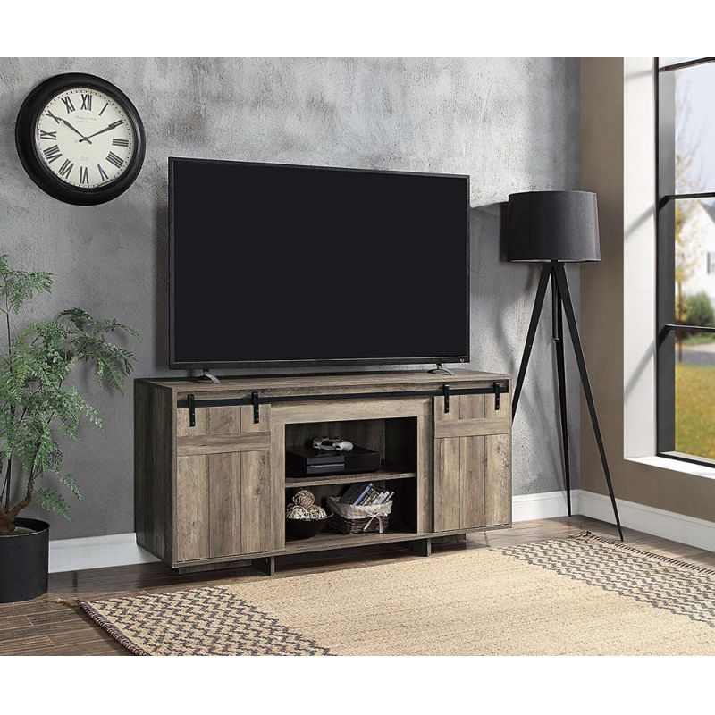 ACME Furniture - Bellarosa TV Stand - Gray Washed - LV01440