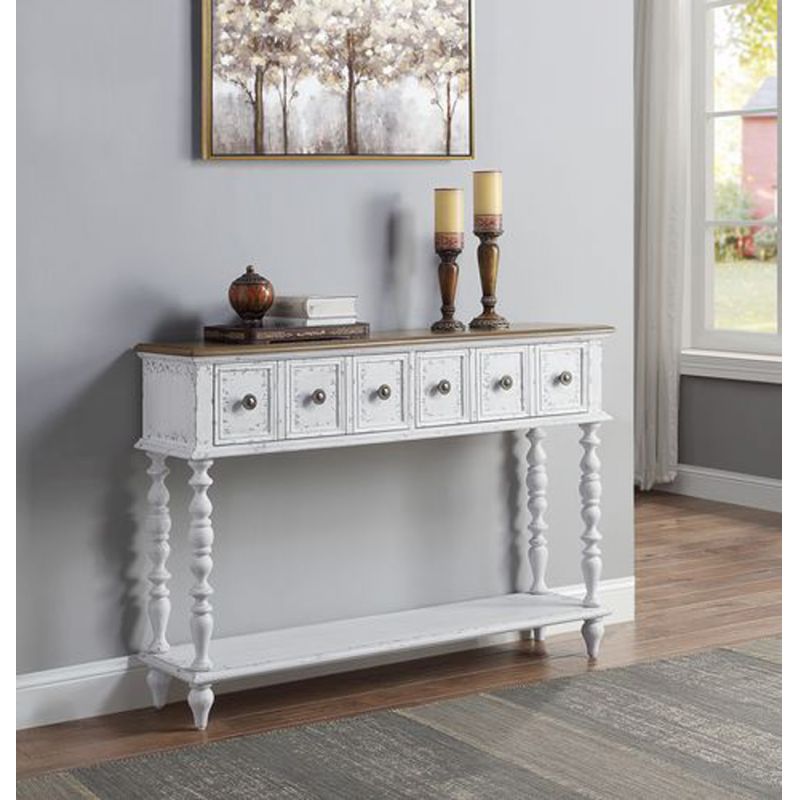 ACME Furniture - Bence Console Table - Dark Charcoal & Antique White - AC00280