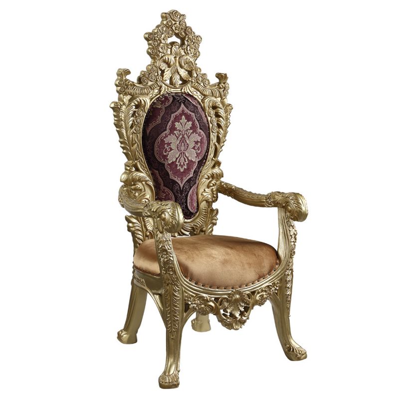 ACME Furniture - Bernadette Arm Chair (Set of 2) - Pattern & Gold - DN01472