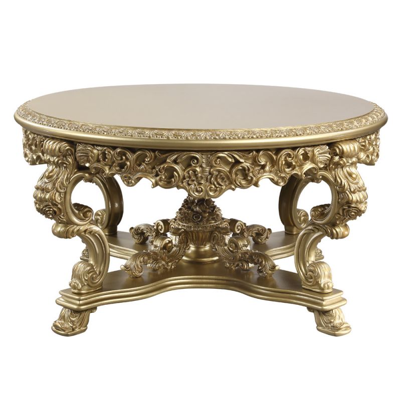 ACME Furniture - Bernadette Round Dining Table - Gold - DN01469