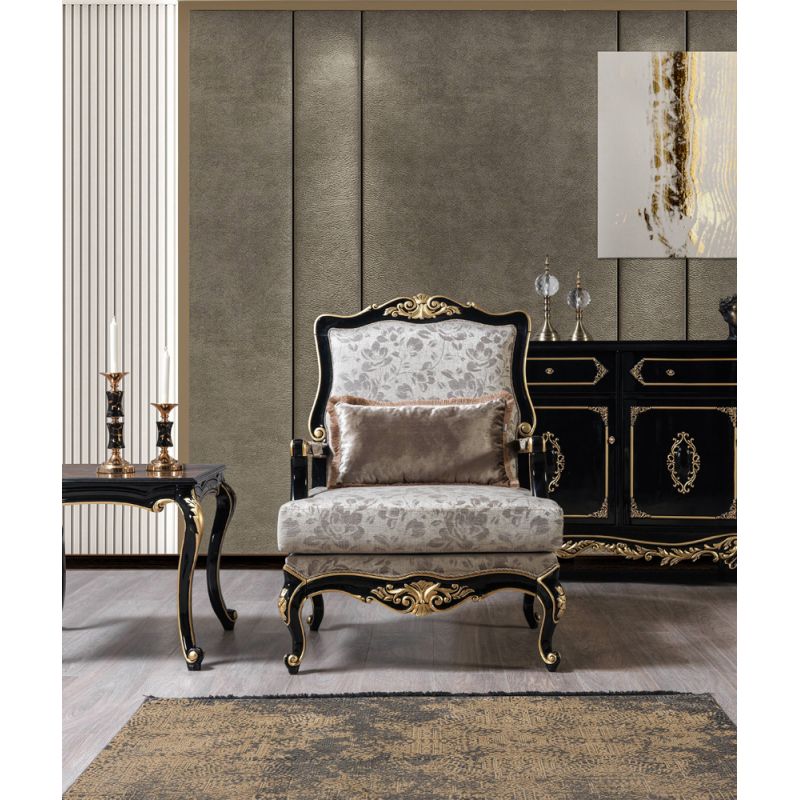 ACME Furniture - Betria Chair w/Pillow - Light Green - Gold & Black - LV01889_CLOSEOUT