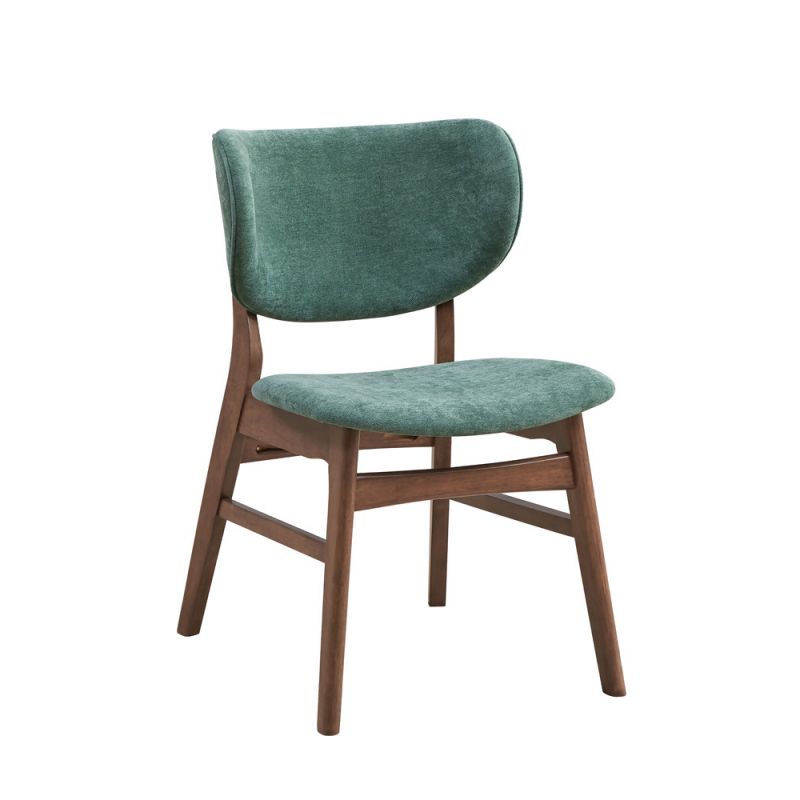 ACME Furniture - Bevis Side Chair (Set of 2) - Green & Walnut - DN02314