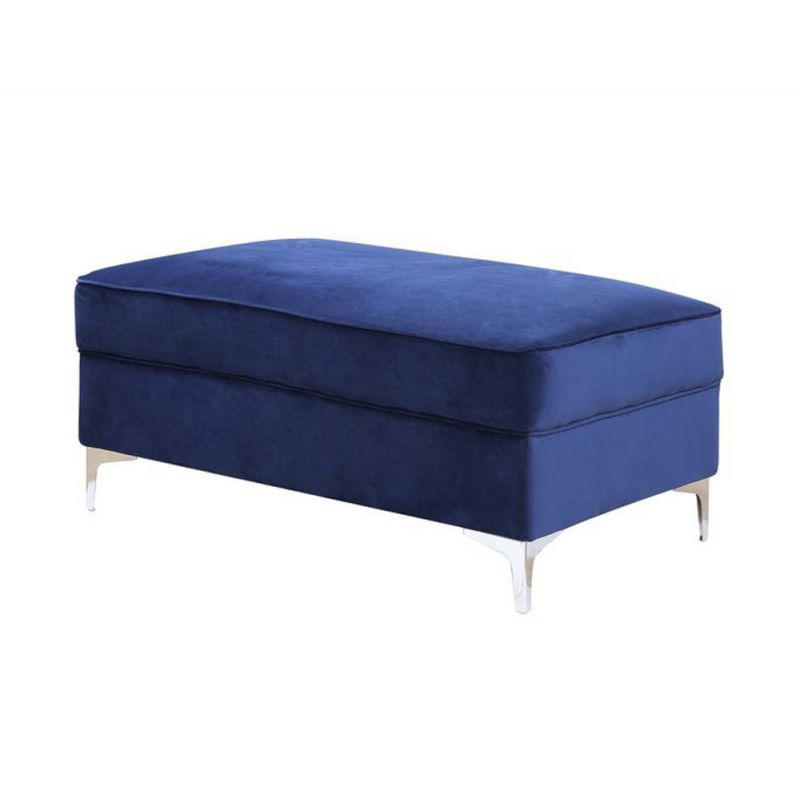ACME Furniture - Bovasis Ottoman - Blue Velvet - LV00367