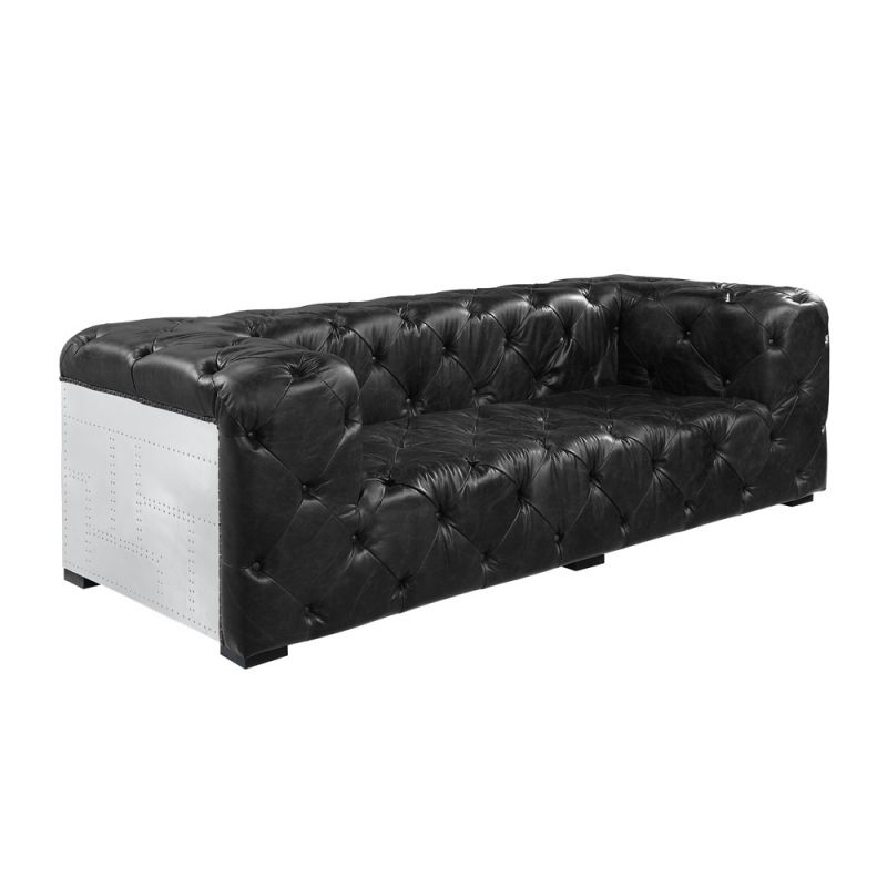 ACME Furniture - Brancaster Loveseat - Black Top Grain Leather - LV02285