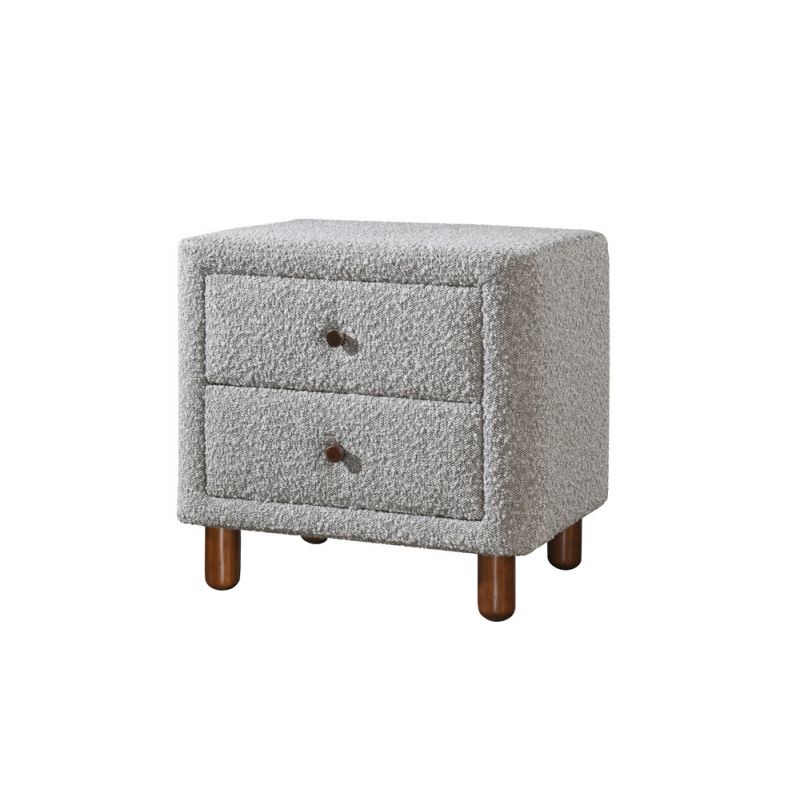 ACME Furniture - Cleo Nightstand - Gray Boucle - BD02473
