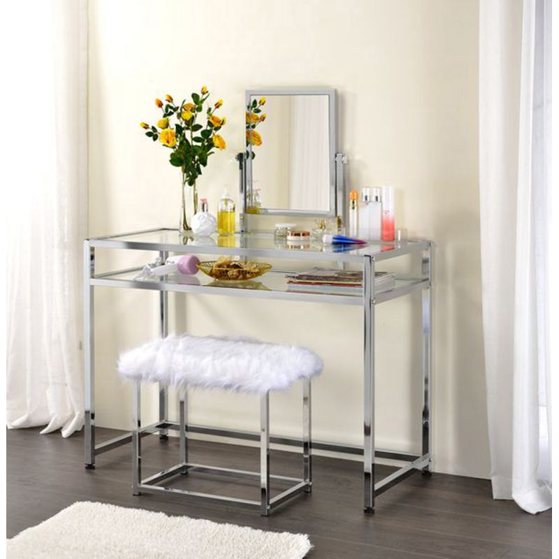 ACME Furniture - Coleen Vanity Desk - Chrome - AC00666