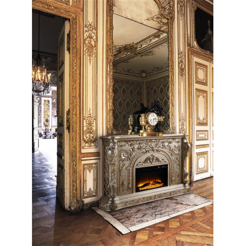 ACME Furniture - Danae Fireplace - Antique Silver - AC01618
