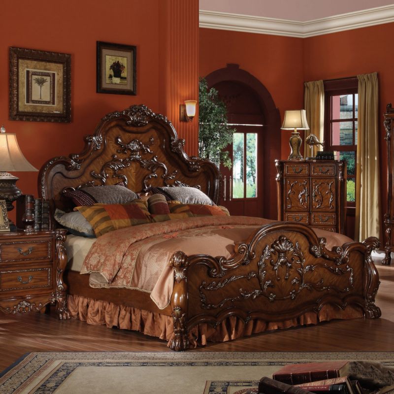 ACME Furniture - Dresden Eastern King Bed - Cherry Oak - 12137EK