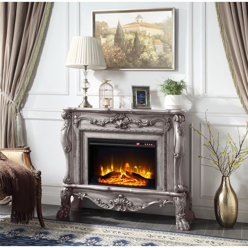 ACME Furniture - Dresden Fireplace - Vintage Bone White - AC01310