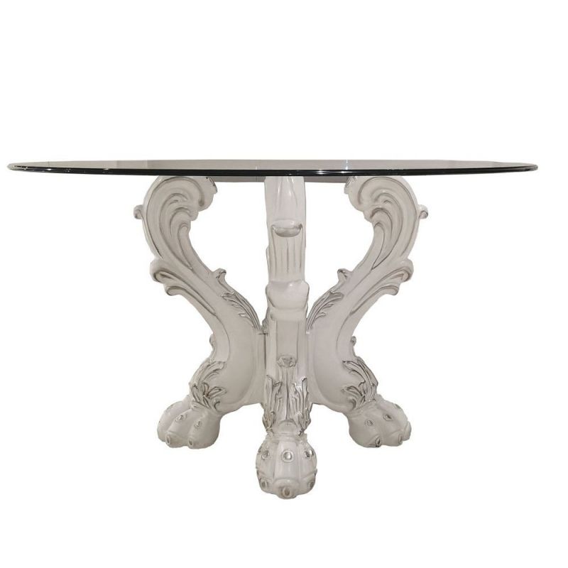 ACME Furniture - Dresden Round Dining Table - Bone White - DN01699