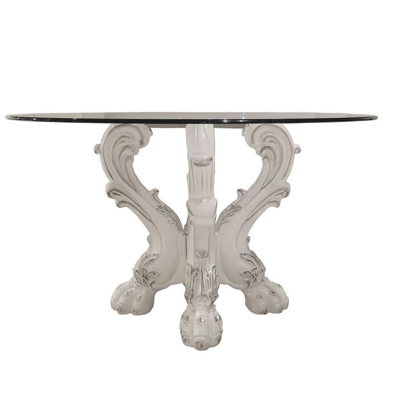 ACME Furniture - Dresden Round Dining Table - Bone White - DN01700