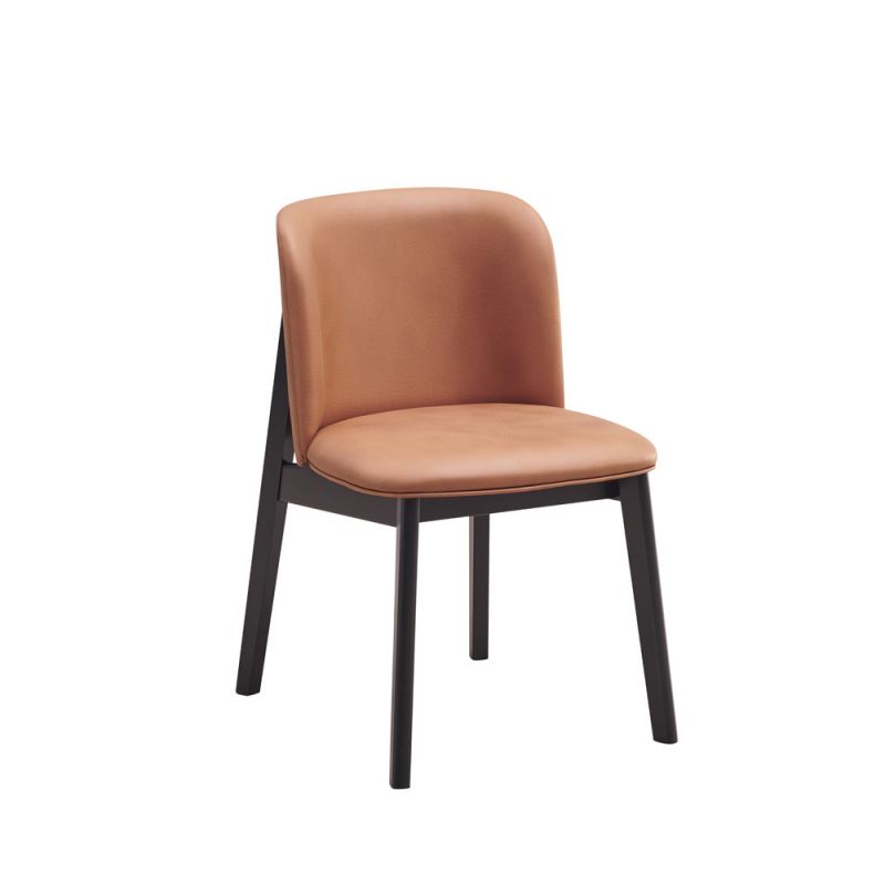 ACME Furniture - Eliora Side Chair (Set of 2) - Camel & Black - DN02367