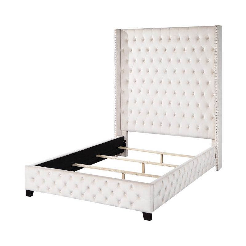 ACME Furniture - Fabrice Queen Bed - Beige Velvet - BD00965Q