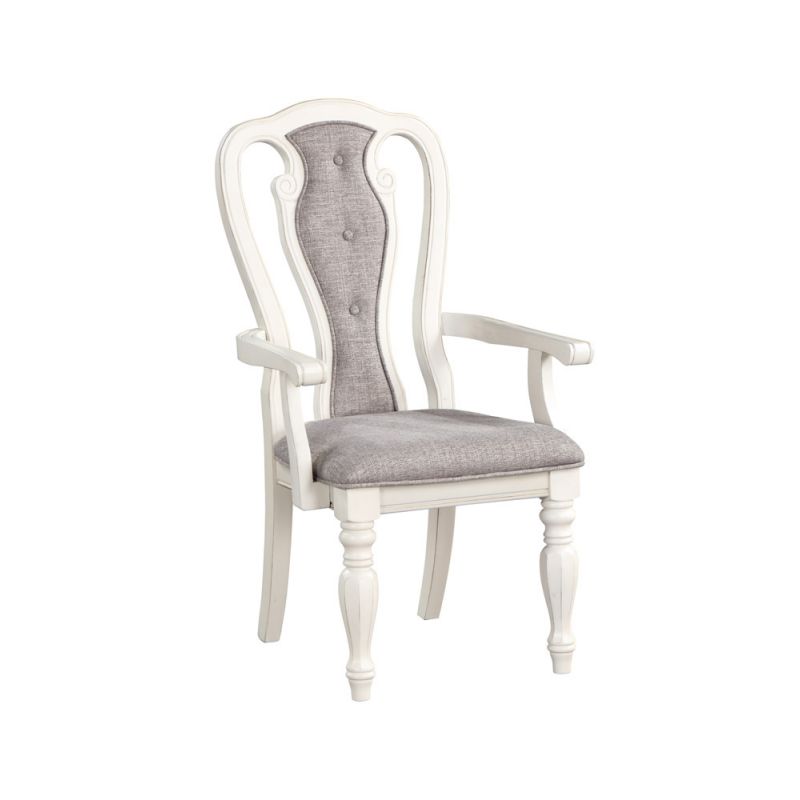 ACME Furniture - Florian Arm Chair (Set of 2) - Gray & Antique White - DN01655