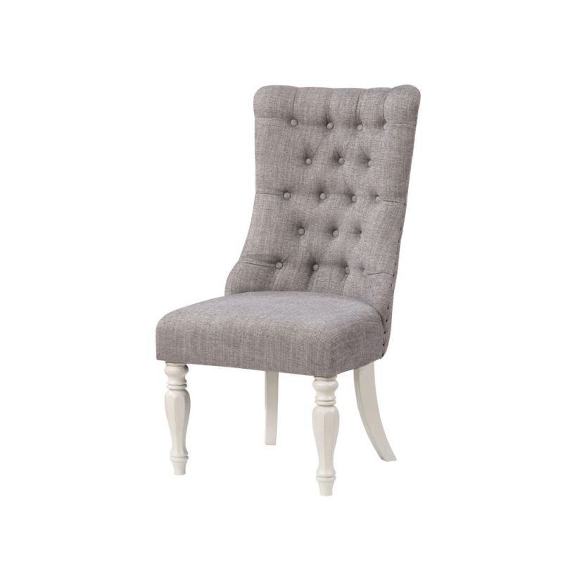 ACME Furniture - Florian Side Chair (Set of 2) - Gray & Antique White - DN01683