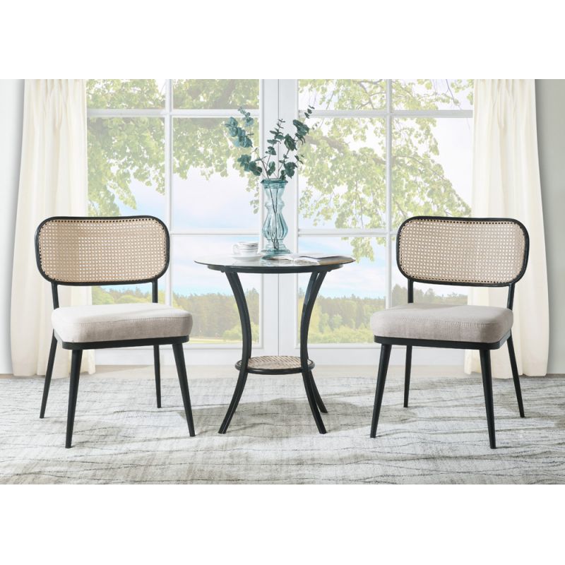 ACME Furniture - Frydel 3 Pcs Table & Chairs Set - Black - AC01169