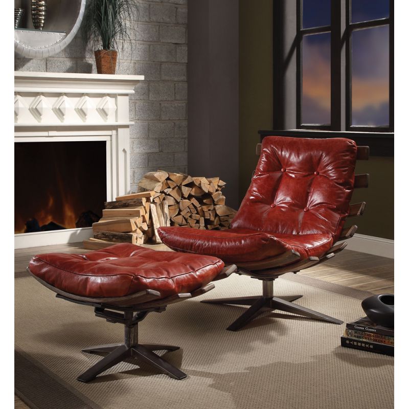 ACME Furniture - Gandy Chair & Ottoman - 59531