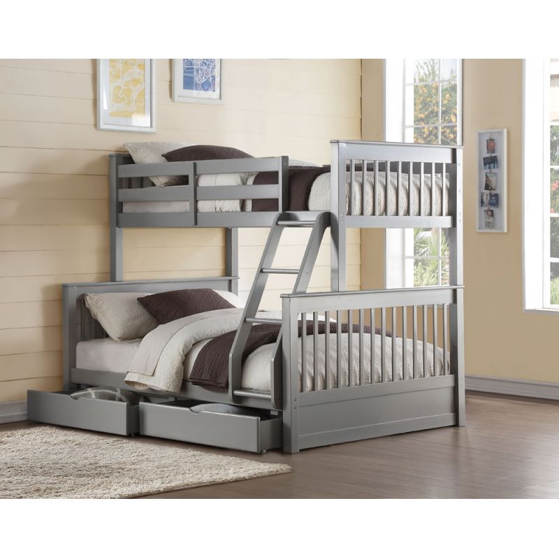 ACME Furniture - Haley II Twin/Full Bunk Bed w/2 Drawers - 37755