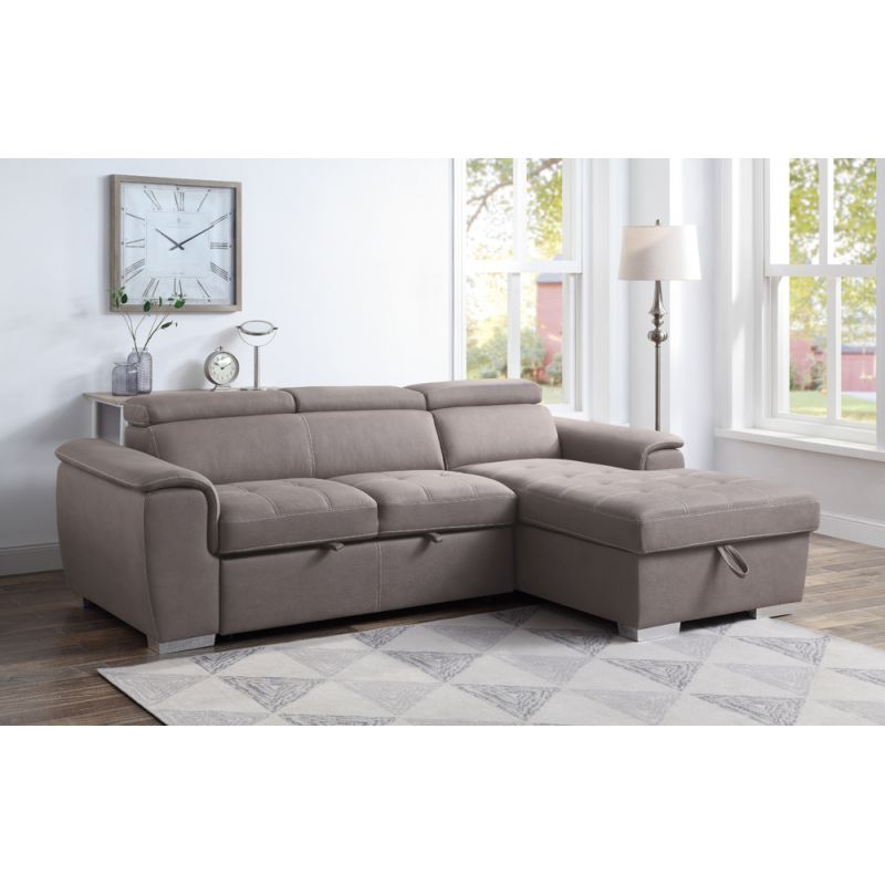 ACME Furniture - Haruko Sleeper Sectional Sofa w/Storage - 55535