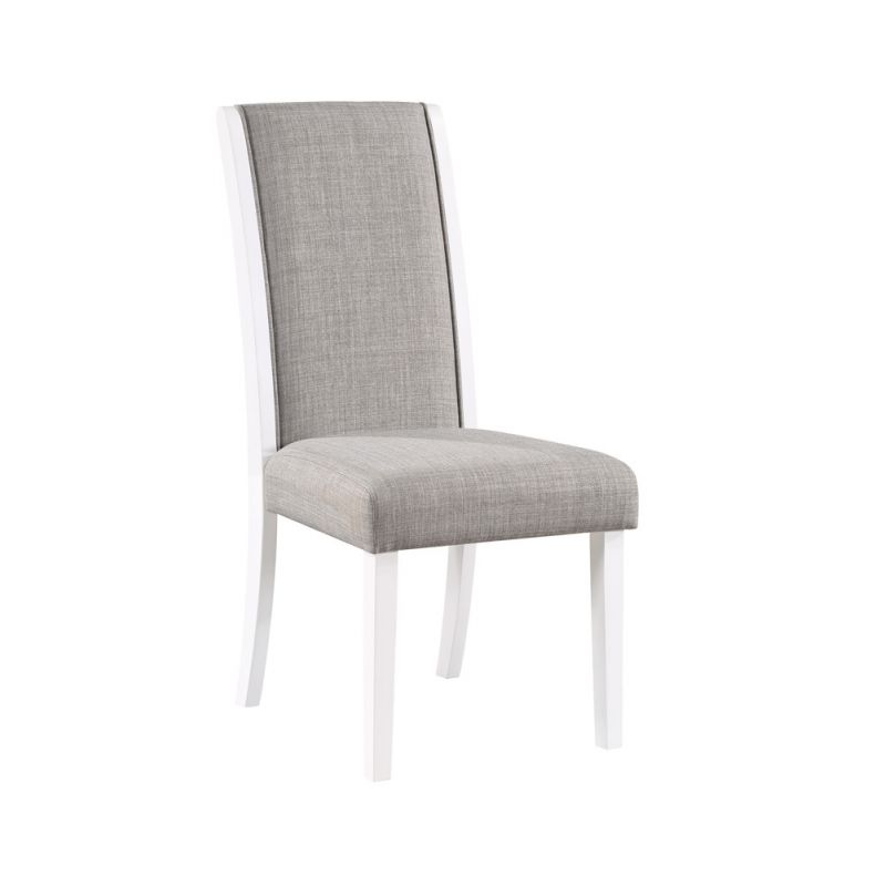ACME Furniture - Hollyn Side Chair (Set of 2) - Gray Linen & White - DN02160