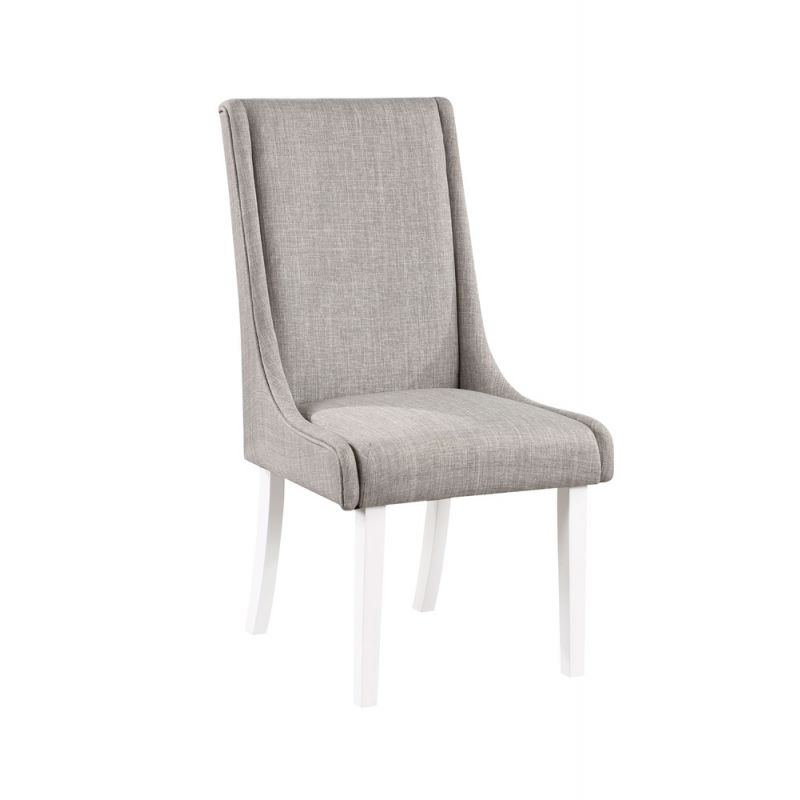 ACME Furniture - Hollyn Side Chair (Set of 2) - Gray Linen & White - DN02161