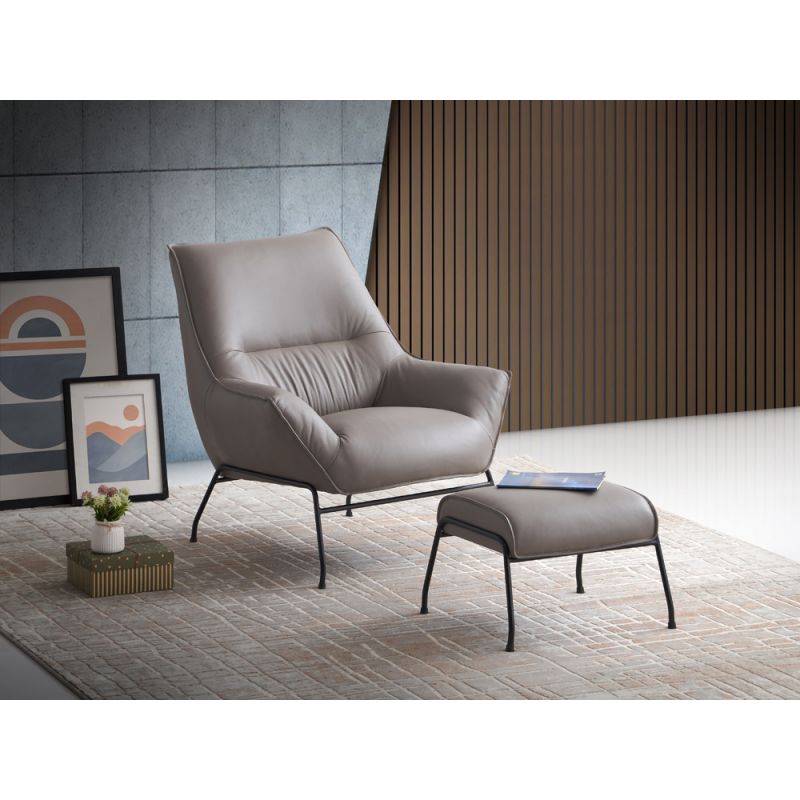 ACME Furniture - Jabel Accent Chair - Khaki Top Grain Leather - AC02385