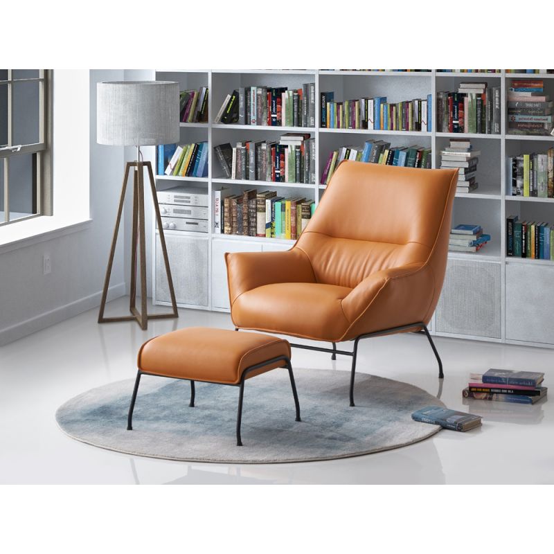 ACME Furniture - Jabel Accent Chair - Sandstone Top Grain Leather - AC02383