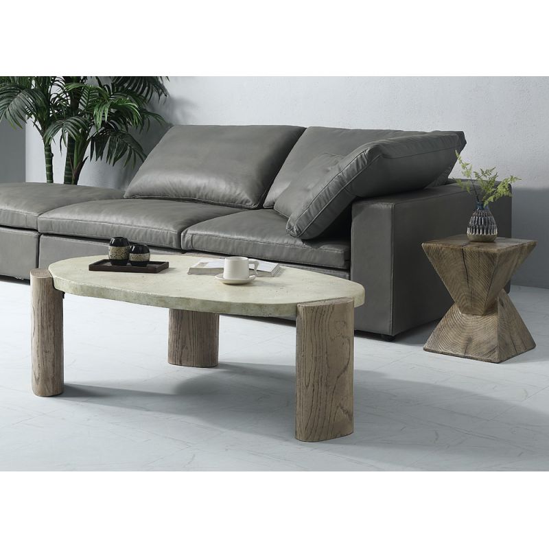 ACME Furniture - Jacinda Coffee Table - Weathered Gray & Oak - LV01929