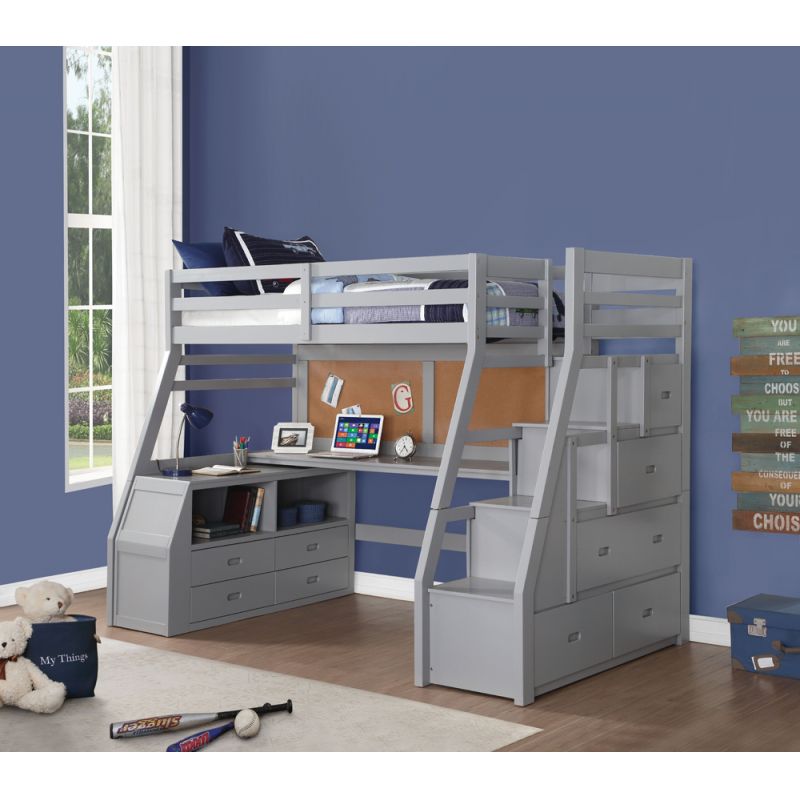 ACME Furniture - Jason II Loft Bed w/Storage Ladder - 37445