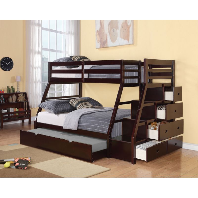 ACME Furniture - Jason Twin/Full Bunk Bed w/Storage Ladder & Trundle - 37015