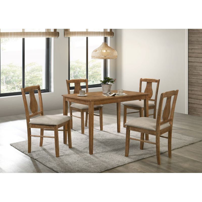 ACME Furniture - Kayee 5 PC Pack Dining Set - Weathered Oak - DN01804