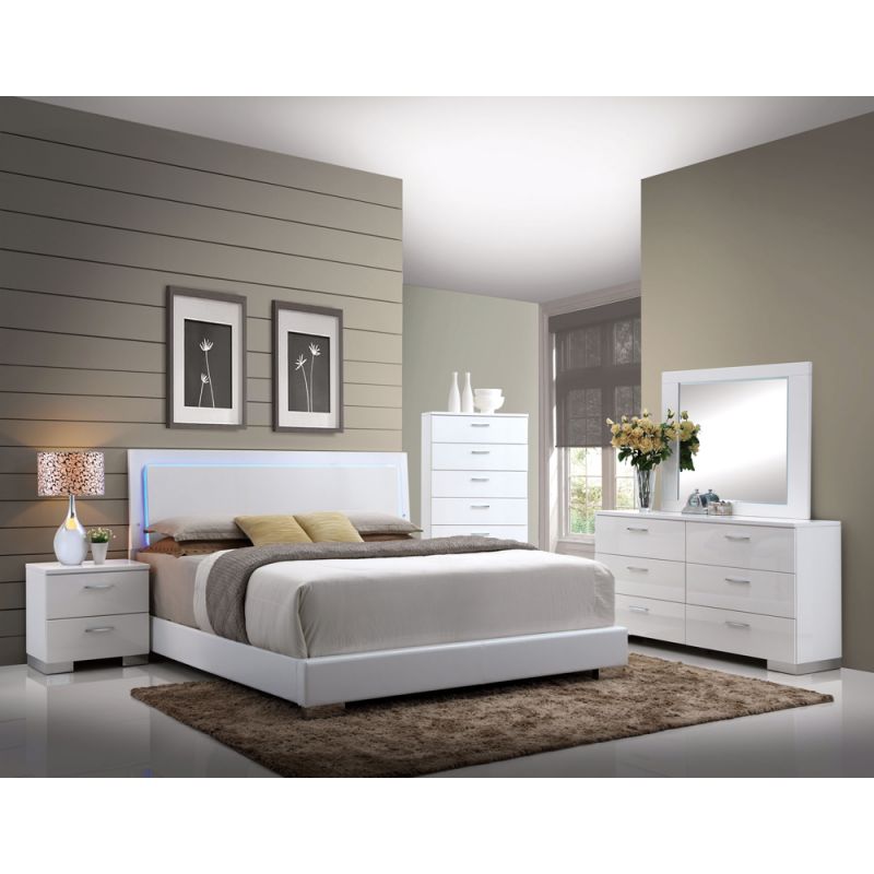 ACME Furniture - Lorimar Queen Bed (HB w/LED) - 22640Q