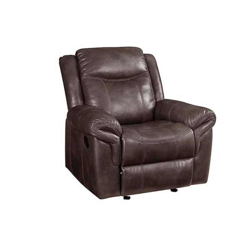 ACME Furniture - Lydia Motion Glider Recliner - Brown Leather Aire - LV00656